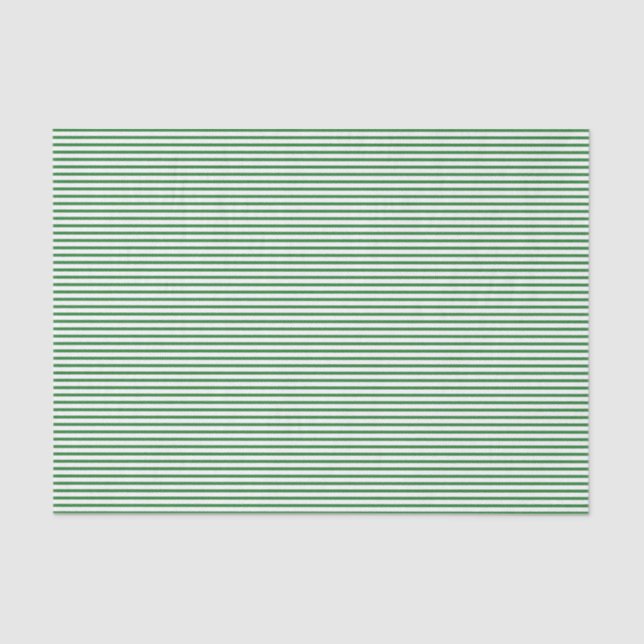 Green Pinstripe Stripes Tissue Paper (Front)