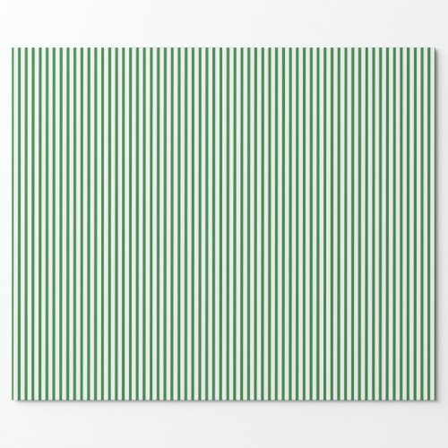 Green Pinstripe Stripes Wrapping Paper