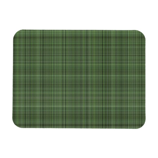 Green Pinstriped Fabric Magnet (Horizontal)