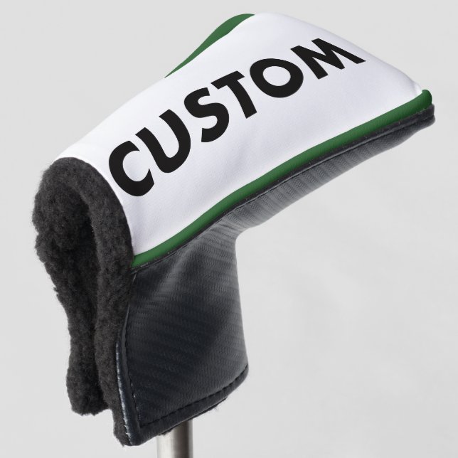 GREEN Piping Custom Golf Putter Headcover Blank (3/4 Front)