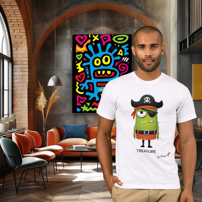 Green Pirate | TREASURE - By Design | Fun Original T-Shirt (Creator Uploaded)