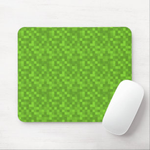 Green Pixel Pattern Retro 8-Bit Gaming Mouse Pad