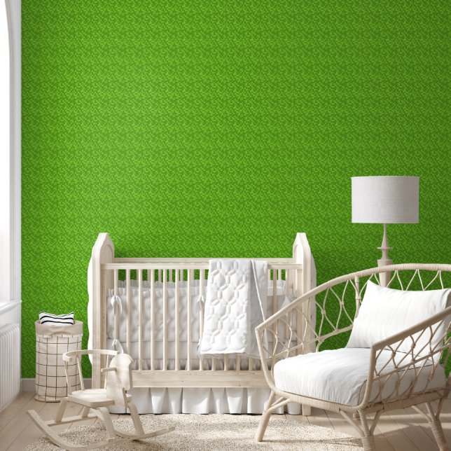 Green Pixel Pattern Retro 8-Bit Gaming Wallpaper (Kids)