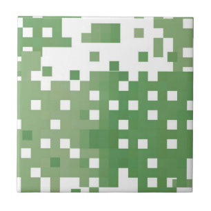 Green Pixel Pattern Tile