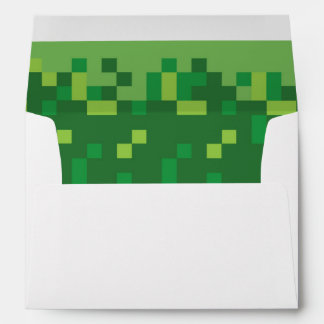Green Pixelated Gamer Matching Envelope