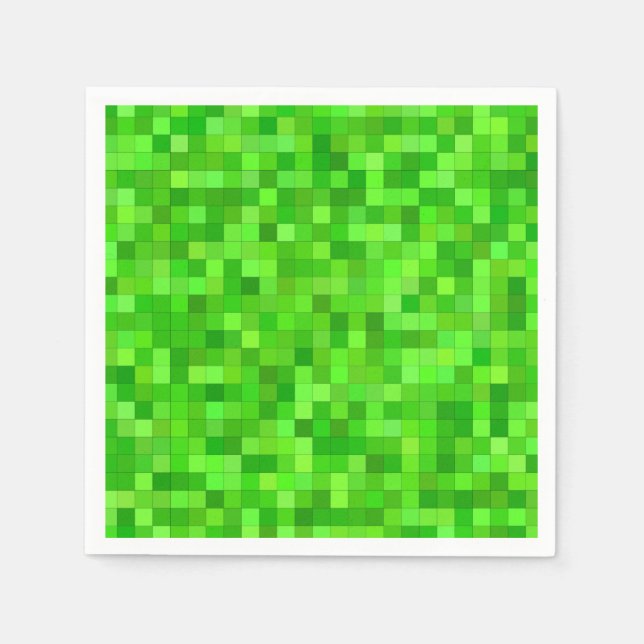 Green Pixels  Napkins (Front)