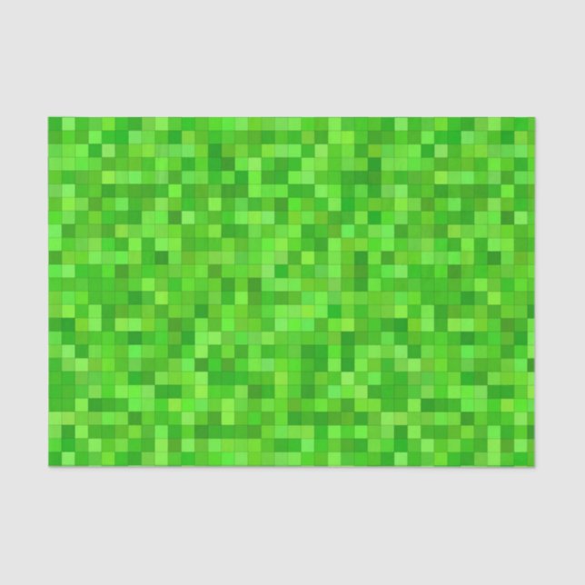 Green Pixels Tissue Paper (Front)