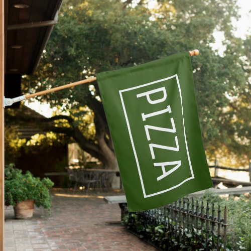 GREEN PIZZA SIGN FLAG