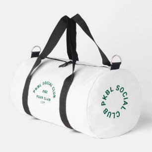 Green PKBL Social Club Crest Monogram Pickleball Duffle Bag