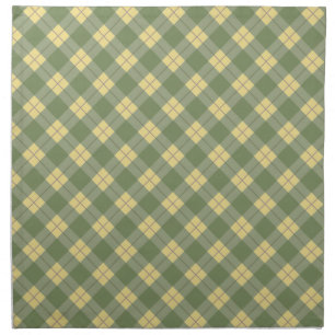 Green Plaid And Yellow Plaid Cloth Napkin