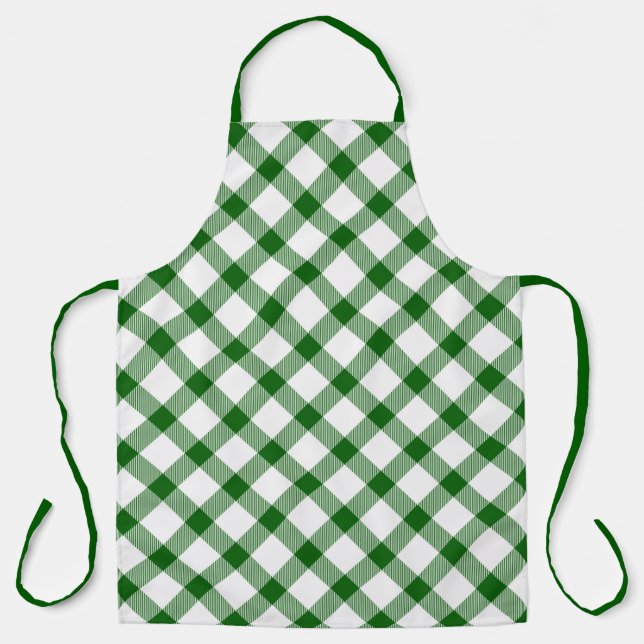 Green plaid  apron (Front)