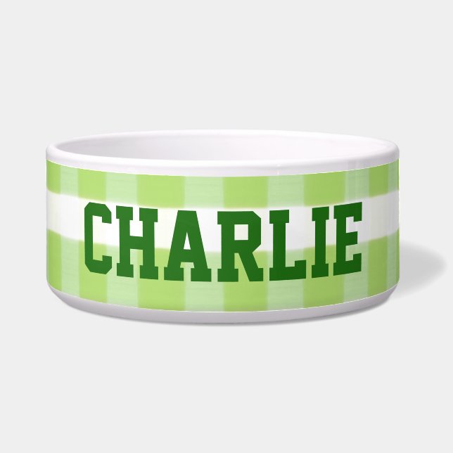 Green Plaid Bowl (Front)