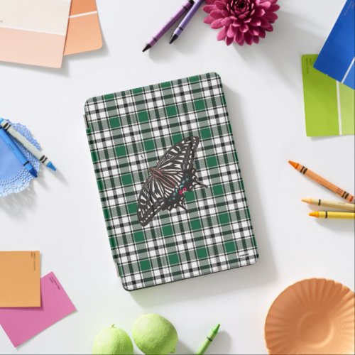 Green Plaid Butterfly iPad Case HAMbyWG