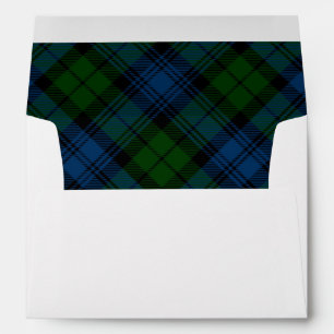 Green Plaid Christmas Campbell Military Tartan Envelope