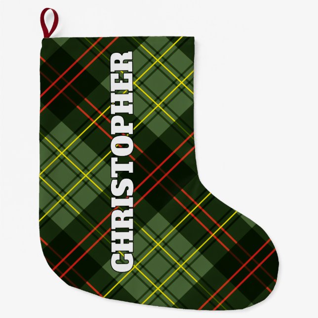 Green Plaid Christmas Stocking (Front)