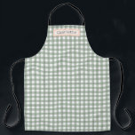 Green Plaid Cute Personalized Apron<br><div class="desc">Green Plaid Cute Personalized</div>