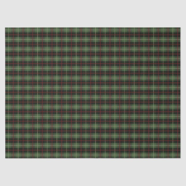 Green Plaid Decoupage Tissue Paper (Front)