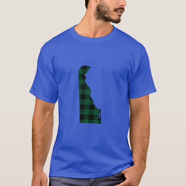 Green Plaid Delaware T-Shirt (Front)