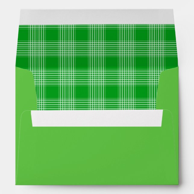 Green Plaid  Envelope (Back (Bottom))
