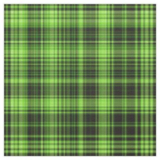 Green Plaid Fabric | Zazzle