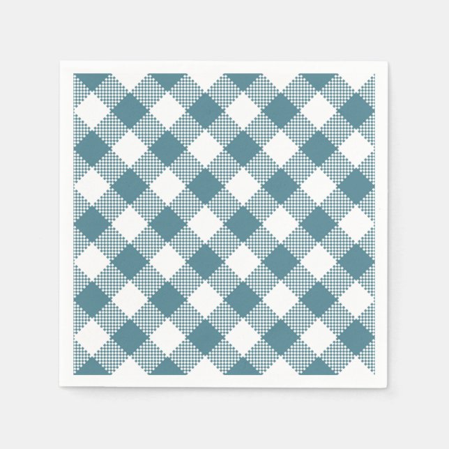Green Plaid Fall Pattern Napkins (Front)