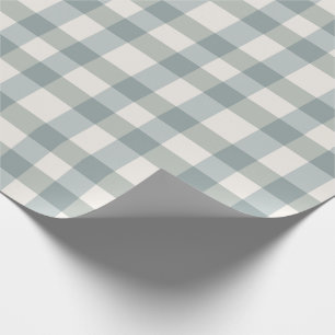 Green Plaid Gingham Country Farmhouse Simple Wrapping Paper