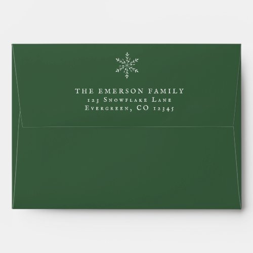 Green Plaid Holiday Envelope