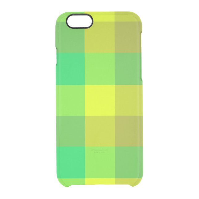 Green Plaid iPhone 6s Deflector Case (Back)