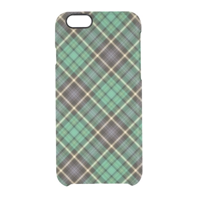 Green Plaid iPhone Case (Back)