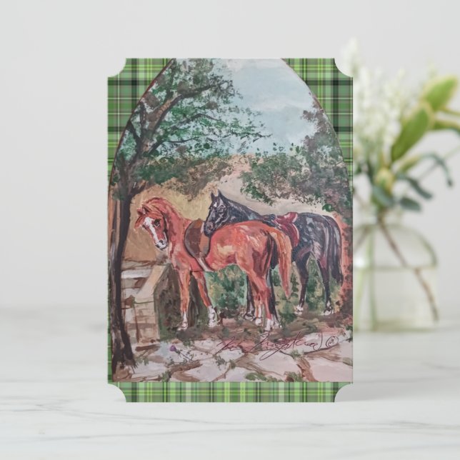 green plaid jamie and poppy  (Standing Front)