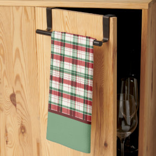Green Plaid  Kitchen Towel