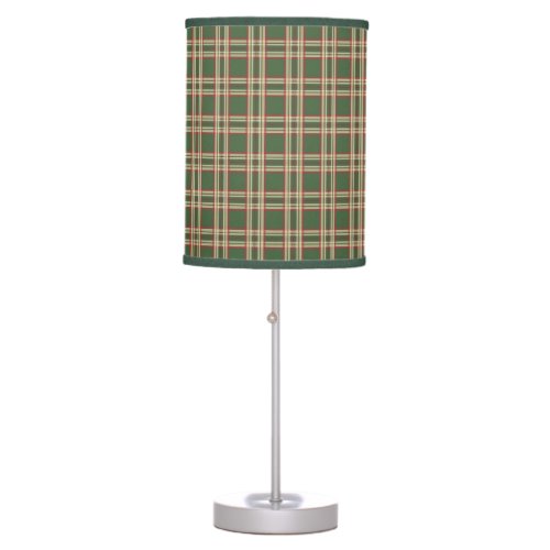 Green Plaid Lamp