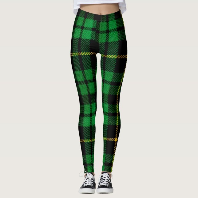 Green Plaid Leggings (Front)