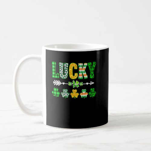 Green Plaid Leopard Lucky Shamrock St Patricks Da Coffee Mug