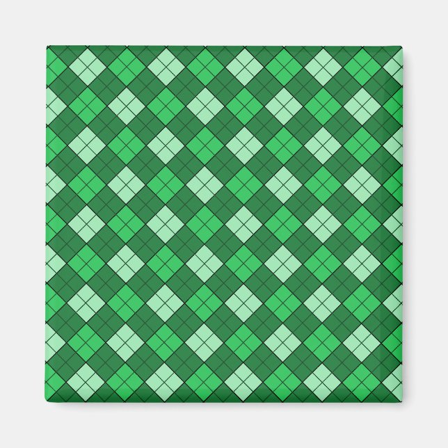 Green Plaid Magnet (Front)