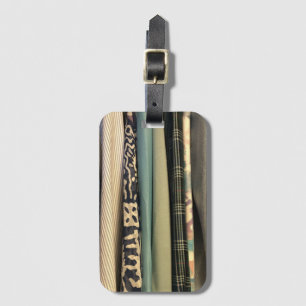 Green plaid n prints luggage tag