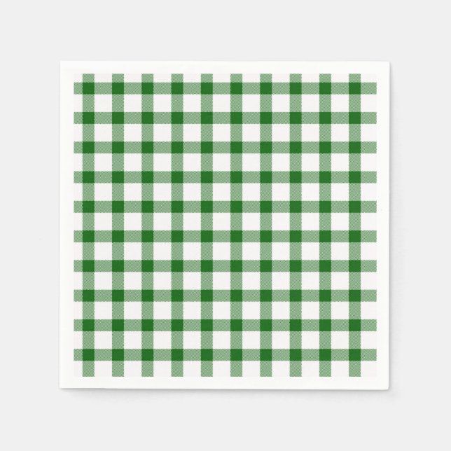 Green plaid  napkins (Front)