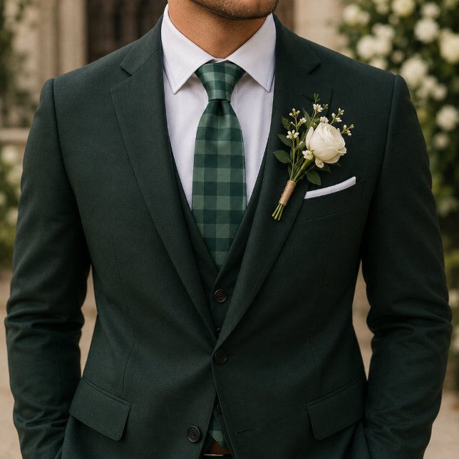 Green Plaid Neck Tie (Creator Uploaded)