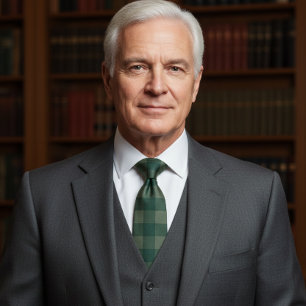 Green Plaid Neck Tie