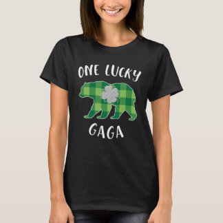 Green Plaid One Lucky Gaga Matching St Patrick s D T-Shirt