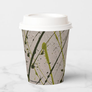 GREEN PLAID PAPER CUPS