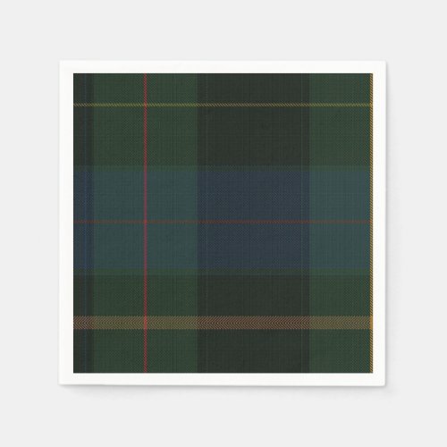 Green Plaid Paper Napkins