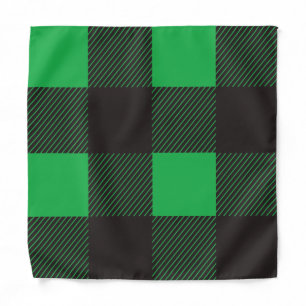 Green plaid pattern bandana