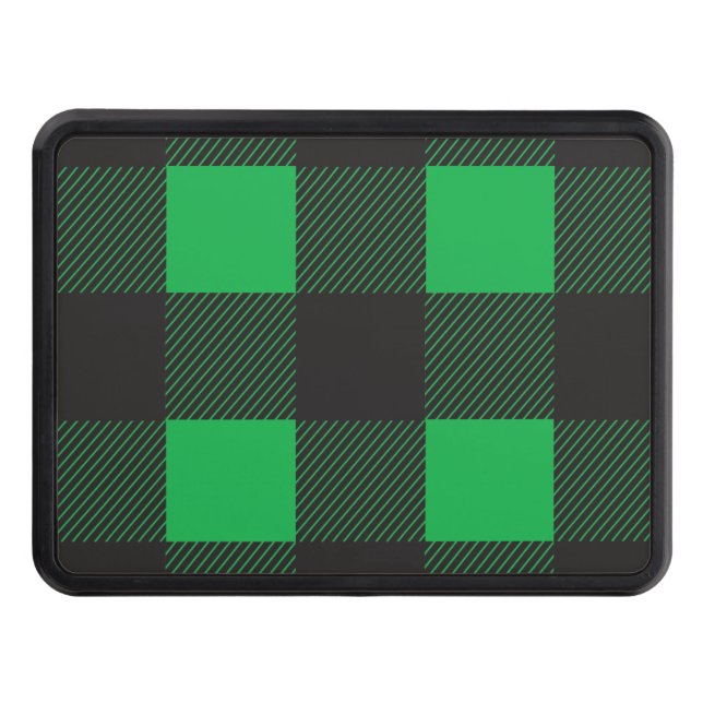 Green plaid pattern hitch cover (Front)