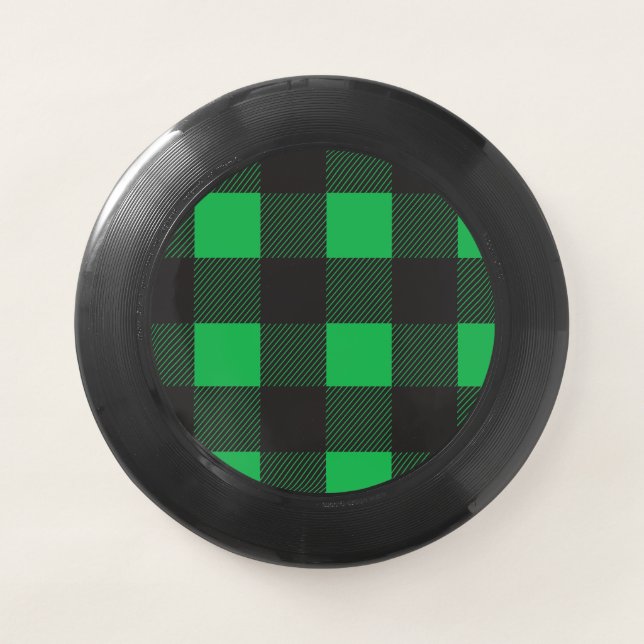 Green plaid pattern Wham-O frisbee (Front)