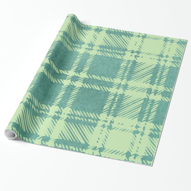 Green plaid Pattern: Wrapping Paper (Unrolled)