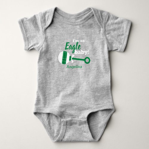 Green Plaid Rattle Eagle Baby Bodysuit