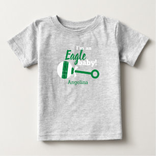 Green Plaid Rattle Eagle Baby T-Shirt