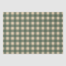 Green Plaid Rustic Country