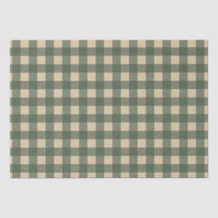 Green Plaid Rustic Country Tissue Paper